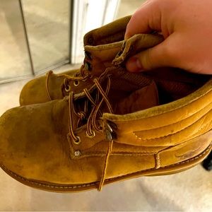 Old men’s work boots